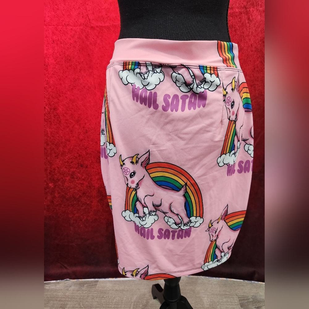 Eyecandy by vera hail Satan lisa frank pencil skirt size xl punk goth